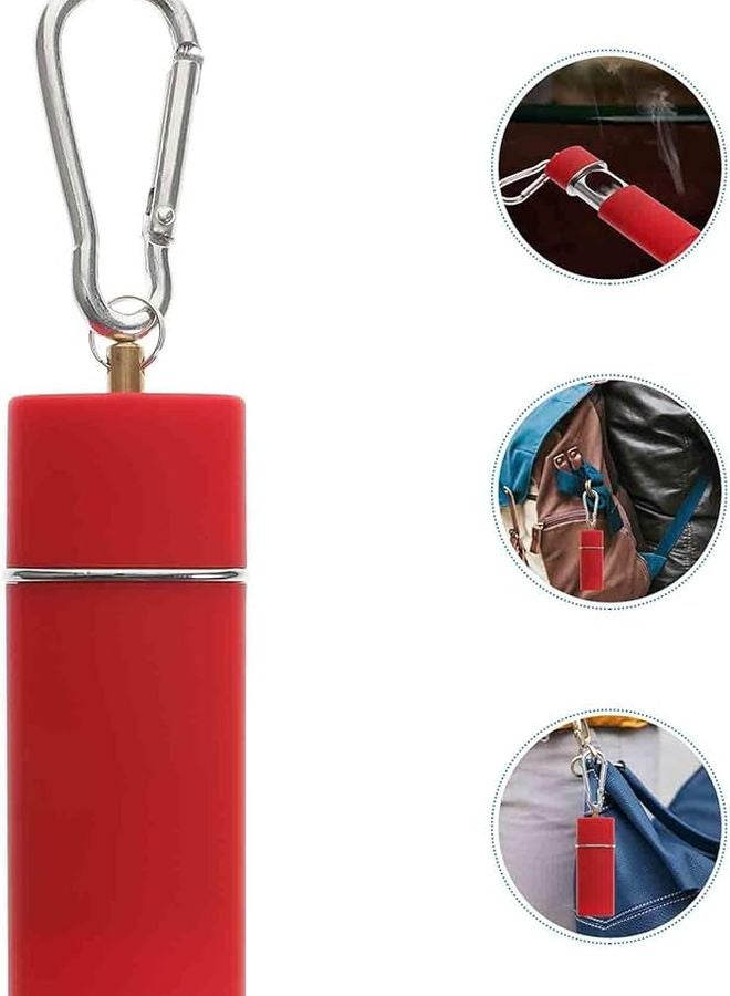 Mini Metal Ashtray Keychain Portable Rectangular Smoking Ash Container With Lid For Outdoor Travel - Image 5